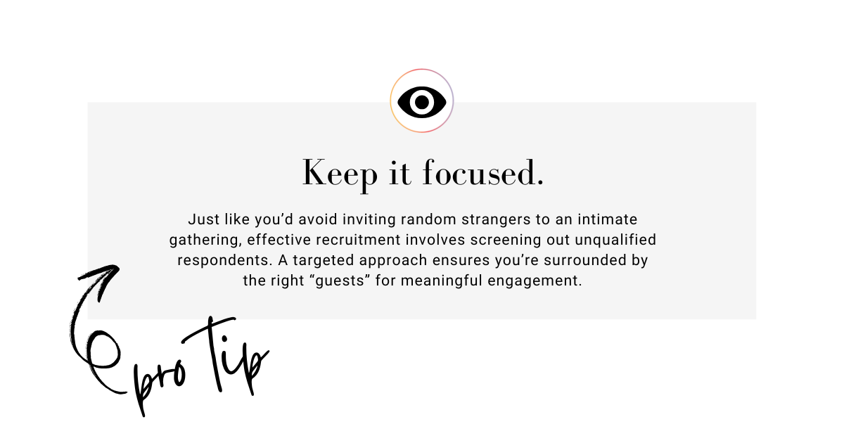 Keep it focused.